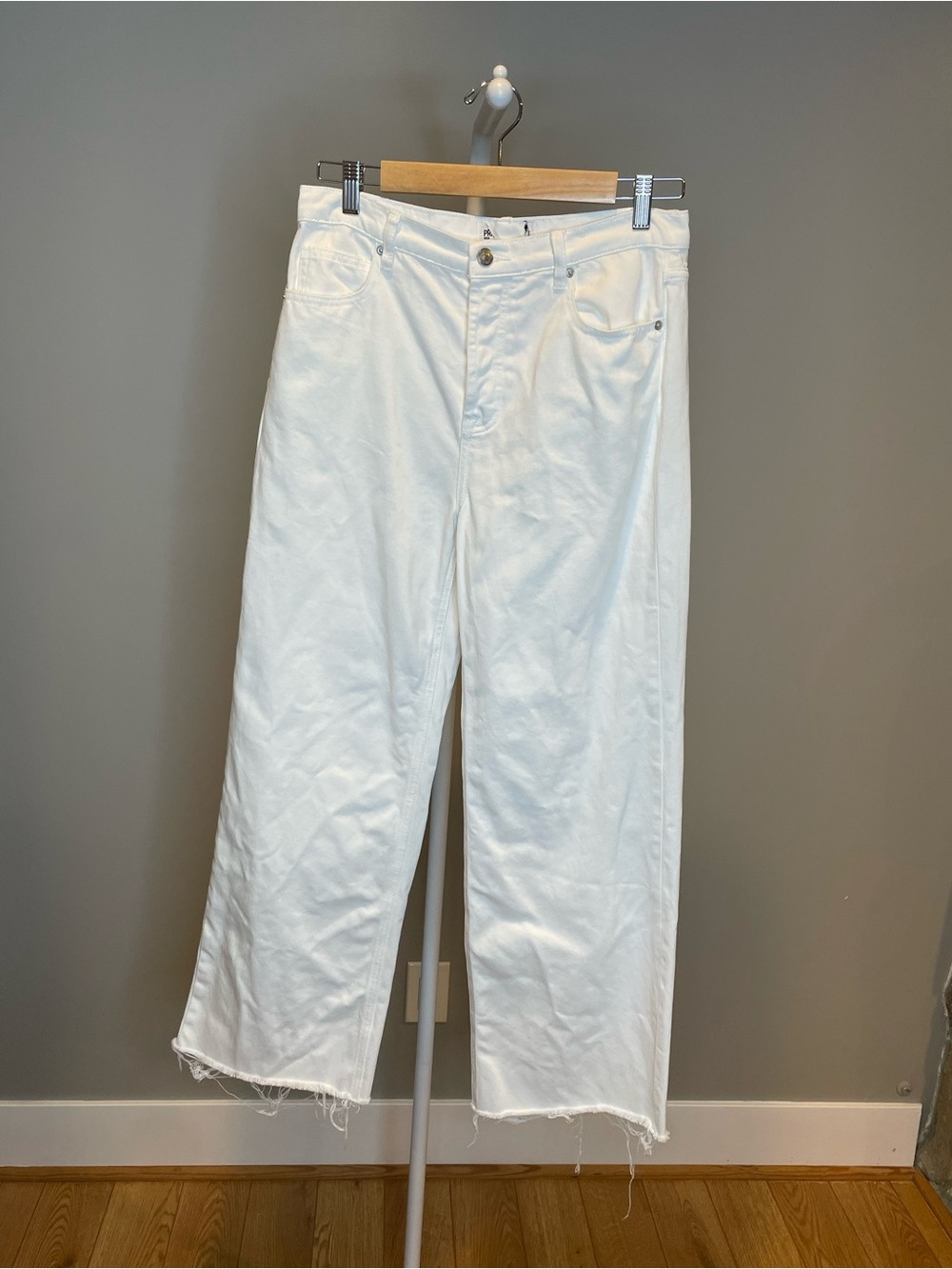 Princess Polly White High Rise Wide-Leg Jeans - Size 6